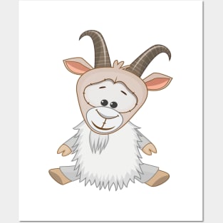 Goat Cute Kawaii Cartoon Posters and Art